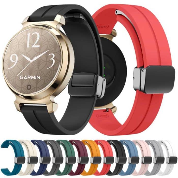 Kalebol Magnetic Buckle Silicone Strap, For Garmin Lily 2 14mm – Bild 2