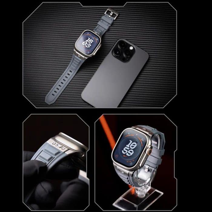 Kalebol High Stretch Silicone Armor Watch Band, For Apple Watch 46mm / 49mm / 45mm / 44mm – Bild 6