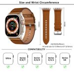 Kalebol Genuine Leather Watch Band, For Apple Watch 46mm / 49mm / 45mm / 44mm – Bild 4