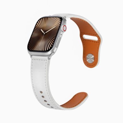 Kalebol Large Stud Buckle Leather Watch Band, For Apple Watch 46mm / 49mm / 45mm / 44mm, For Apple Watch 42mm / 41mm / 40mm / 38mm