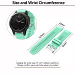 Kalebol 22mm Rhombus Texture Silicone Watch Band, For Garmin QuickFit – Bild 4