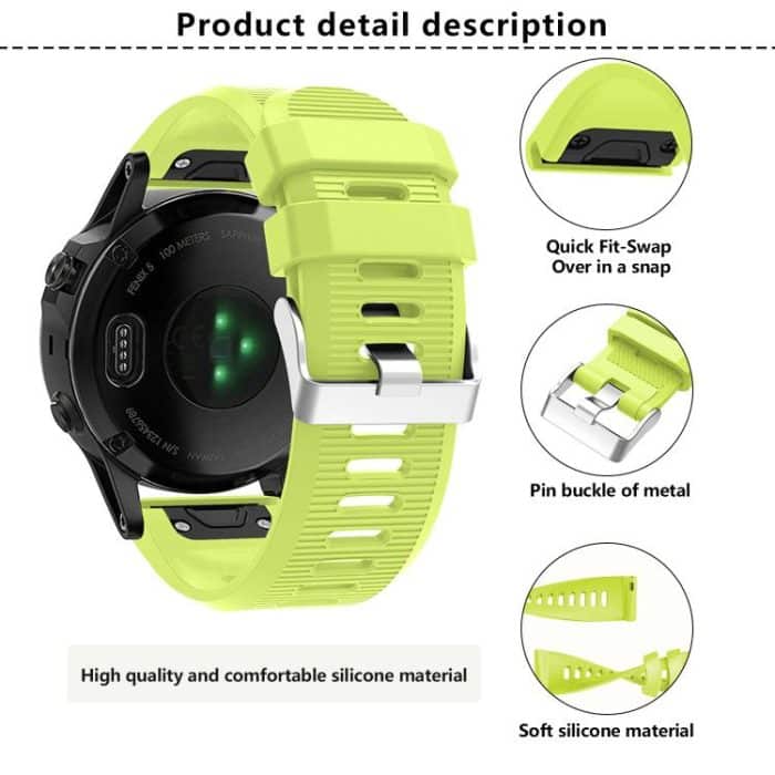 Kalebol 26mm Rhombus Texture Silicone Watch Band, For Garmin QuickFit – Bild 3