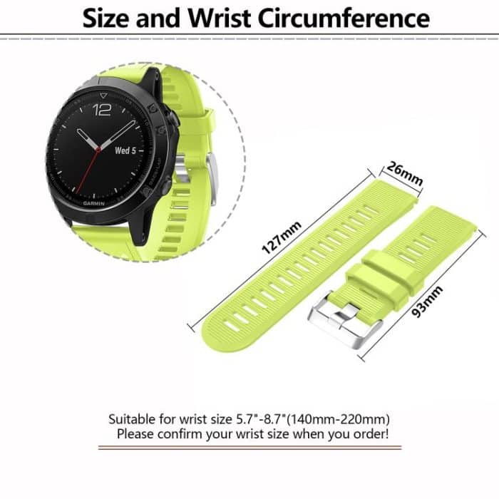 Kalebol 26mm Rhombus Texture Silicone Watch Band, For Garmin QuickFit – Bild 4