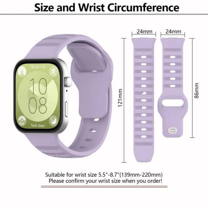 Kalebol Dotted Pattern Silicone Strap, For Huawei Watch Fit3 – Bild 3