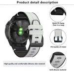 Kalebol Quick Release Silicone Leather Watch Band, For Garmin QuickFit 22mm, For Garmin QuickFit 26mm – Bild 4