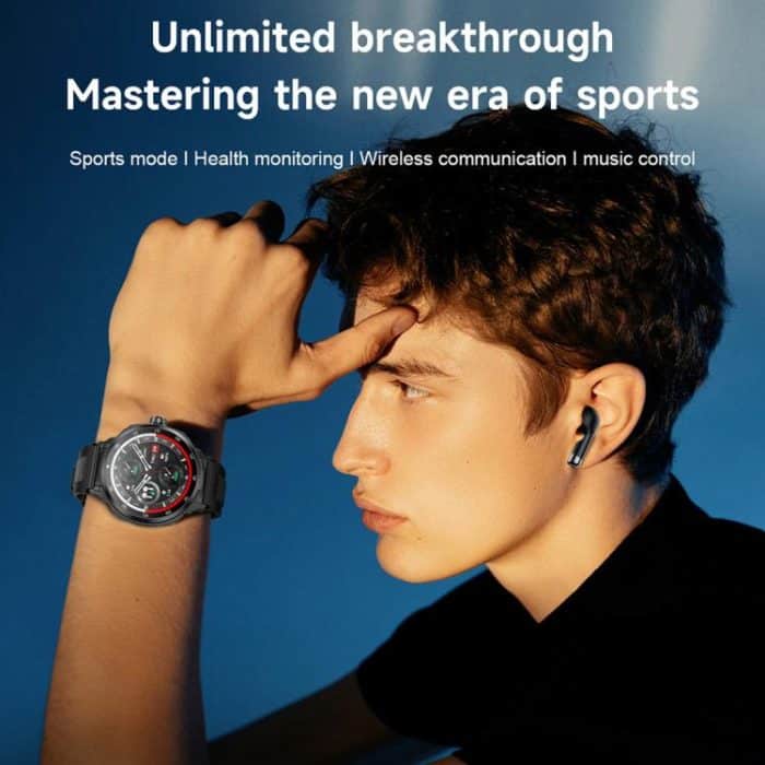 D11 1.46 inch 2 in 1 Bluetooth Earphone Smart Watch, Support Bluetooth Call / NFC / Heart Rate, D11 (Black), D11 (Green) – Bild 2