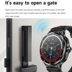 D11 1.46 inch 2 in 1 Bluetooth Earphone Smart Watch, Support Bluetooth Call / NFC / Heart Rate, D11 (Black), D11 (Green) – Bild 11