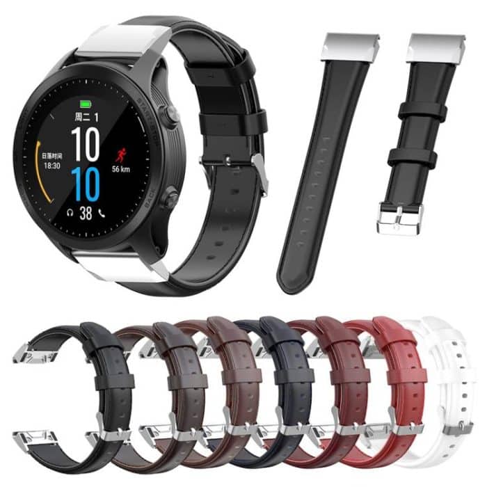 Kalebol Waxed Calfskin Leather Watch Band, For Garmin QuickFit 20mm, For Garmin QuickFit 22mm, For Garmin QuickFit 26mm – Bild 2