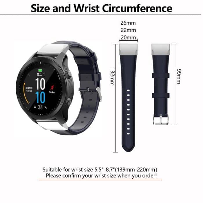 Kalebol Waxed Calfskin Leather Watch Band, For Garmin QuickFit 20mm, For Garmin QuickFit 22mm, For Garmin QuickFit 26mm – Bild 4