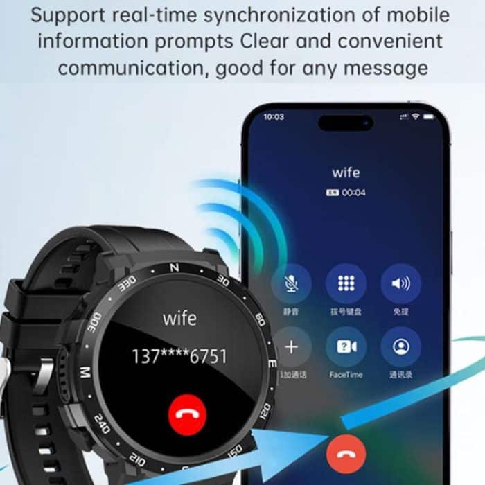 Q10 Dual-mode Bluetooth Headphones Smart Watch,1.52 inch, Support Bluetooth Call / Heart Rate, Q10 – Bild 12