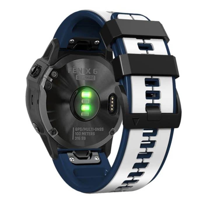 Kalebol Two-color Pin Silicone Watch Band, For Garmin QuickFit 22mm – Bild 8