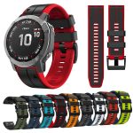 Kalebol Two-color Pin Silicone Watch Band, For Garmin QuickFit 22mm – Bild 2