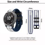 Kalebol Two-color Pin Silicone Watch Band, For Garmin QuickFit 22mm – Bild 4