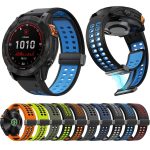Kalebol Two-color Magnetic Silicone Watch Band, For Garmin QuickFit 26mm – Bild 2