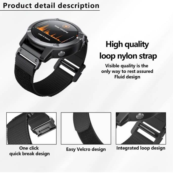 Kalebol Loop Nylon Buckle Watch Band, For Garmin QuickFit 26mm – Bild 3