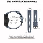 Kalebol Steel Buckle Silicone Watch Band, For Garmin Instinct 22mm – Bild 4