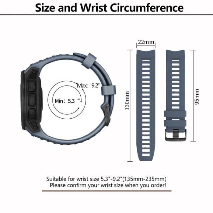 Kalebol Steel Buckle Silicone Watch Band, For Garmin Instinct 22mm – Bild 4
