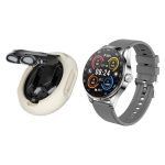 D9 1.46 inch 2 in 1 Bluetooth Earphone Smart Watch, Support Bluetooth Call / NFC / Heart Rate, D9 (Silver), D9 (Black)