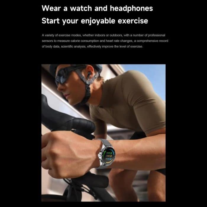 D9 1.46 inch 2 in 1 Bluetooth Earphone Smart Watch, Support Bluetooth Call / NFC / Heart Rate, D9 (Silver), D9 (Black) – Bild 15