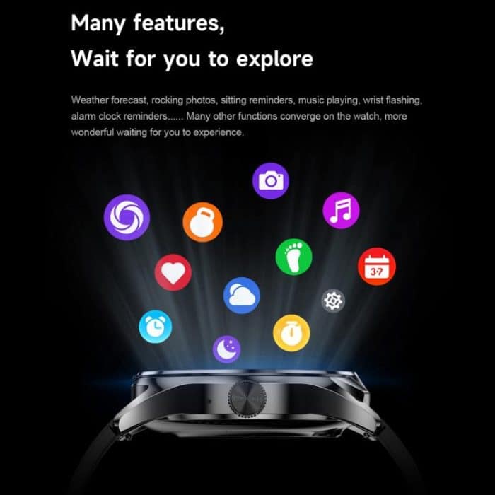 D9 1.46 inch 2 in 1 Bluetooth Earphone Smart Watch, Support Bluetooth Call / NFC / Heart Rate, D9 (Silver), D9 (Black) – Bild 17