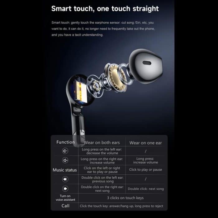 D9 1.46 inch 2 in 1 Bluetooth Earphone Smart Watch, Support Bluetooth Call / NFC / Heart Rate, D9 (Silver), D9 (Black) – Bild 10