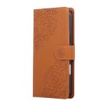 Rose Flower Embossed 3-Card Slots Leather Phone Case, For iPhone 16e, For iPhone 16 Pro Max, For iPhone 16 Pro, For iPhone 16 Plus – Bild 2