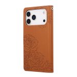 Rose Flower Embossed 3-Card Slots Leather Phone Case, For iPhone 16e, For iPhone 16 Pro Max, For iPhone 16 Pro, For iPhone 16 Plus – Bild 3