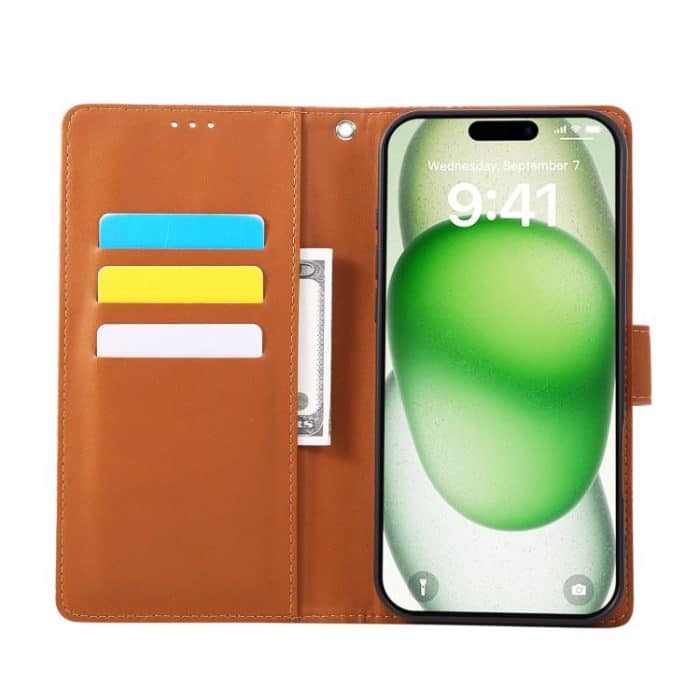 Rose Flower Embossed 3-Card Slots Leather Phone Case, For iPhone 16e, For iPhone 16 Pro Max, For iPhone 16 Pro, For iPhone 16 Plus – Bild 4