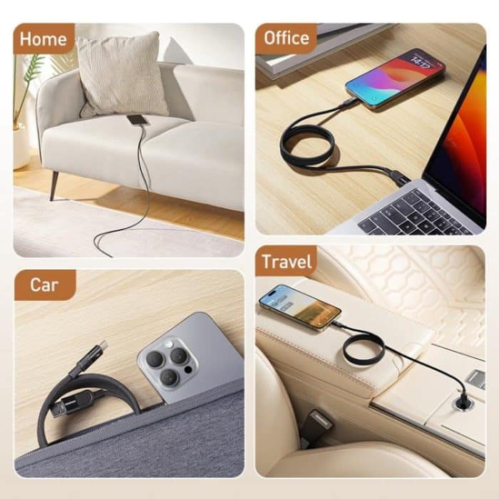 MOMAX Mag.Link DA57 66W USB to USB-C / Type-C Magnetic Braided Fast Charging Cable – Bild 4