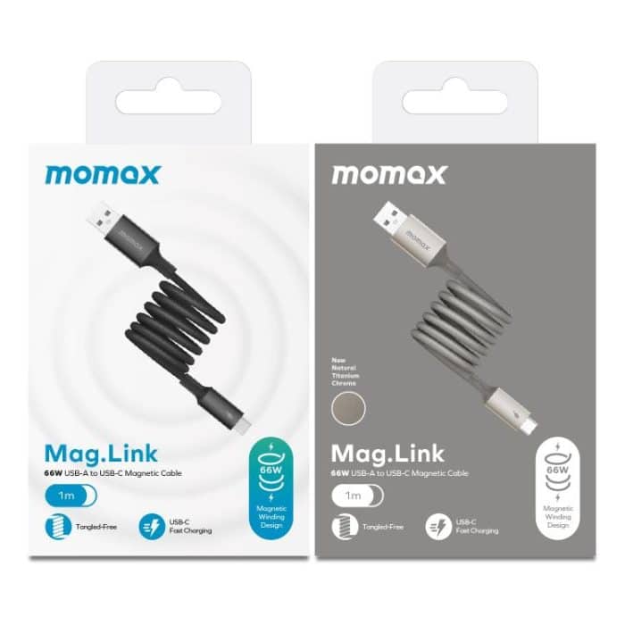 MOMAX DA60 66W USB to USB-C / Type-C Magnetic Braided Fast Charging Cable – Bild 9