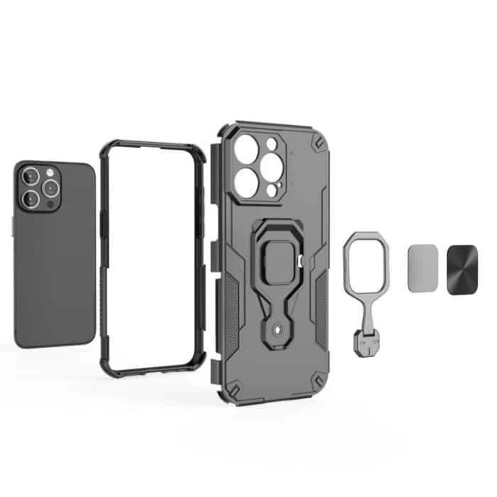 Metal Kickstand TPU Hybrid PC Phone Case, For iPhone 16e, For iPhone 16 Pro Max, For iPhone 16 Pro, For iPhone 16 Plus – Bild 5