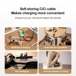 MOMAX DC85D Mag.Link 100W Type-C to Type-C 2 in 1 Magnetic Braided Data Cable, Length:1.5m – Bild 5
