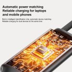 MOMAX DC85D Mag.Link 100W Type-C to Type-C 2 in 1 Magnetic Braided Data Cable, Length:1.5m – Bild 6