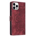 Mandala Embossed Retro Frosted Leather Phone Case, For iPhone 15, For iPhone 14 Plus, For iPhone 14 / 13, For iPhone 14 Pro – Bild 3
