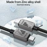 Yesido CA196 60W 3A USB-C / Type-C to Type-C Zinc Alloy Data Cable – Bild 9