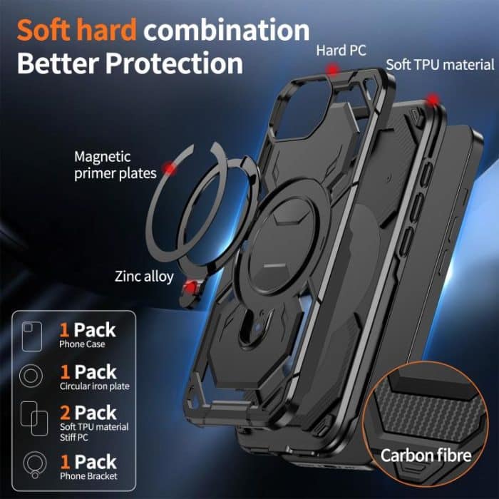 Cooling MagSafe Holder Phone Case, For iPhone 16e, For iPhone 16 Pro Max, For iPhone 16 Pro – Bild 2