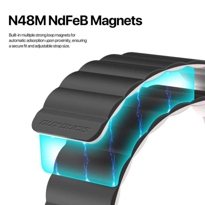 DUX DUCIS SD Series Double-Sided Blind Insert Silicone Magnetic Watch Strap, For Apple Watch 46mm / 49mm / 45mm / 44mm, For Apple Watch 42mm / 41mm / 40mm / 38mm – Bild 6