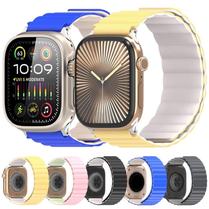 DUX DUCIS SD Series Double-Sided Blind Insert Silicone Magnetic Watch Strap, For Apple Watch 46mm / 49mm / 45mm / 44mm, For Apple Watch 42mm / 41mm / 40mm / 38mm – Bild 2