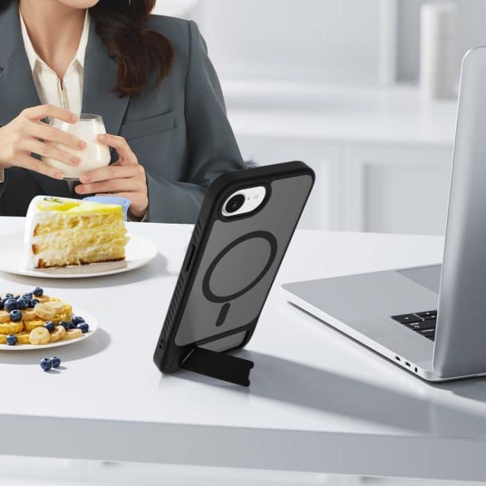 Frosted Holder PC Hybrid TPU MagSafe Phone Case, For iPhone 16e, For iPhone 16 Pro Max, For iPhone 16 Pro, For iPhone 16 Plus – Bild 7