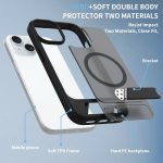 Frosted Holder PC Hybrid TPU MagSafe Phone Case, For iPhone 16, For iPhone 15 Pro Max, For iPhone 15 Pro, For iPhone 15 Plus – Bild 4