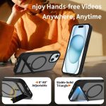 Frosted Holder PC Hybrid TPU MagSafe Phone Case, For iPhone 16, For iPhone 15 Pro Max, For iPhone 15 Pro, For iPhone 15 Plus – Bild 5
