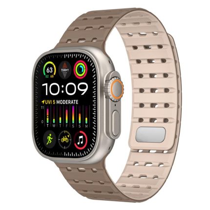 Two-Tone Breathable Magnetic Silicone Watch Band, For Apple Watch 46mm / 49mm / 45mm / 44mm, For Apple Watch 42mm / 41mm / 40mm / 38mm