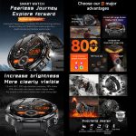 AK82 BT Call Smart Watch, Support Blood Oxygen / Blood Pressure / Heart Rate / Sports Health Monitoring Fitness Tracker – Bild 2