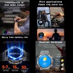 AK82 BT Call Smart Watch, Support Blood Oxygen / Blood Pressure / Heart Rate / Sports Health Monitoring Fitness Tracker – Bild 7