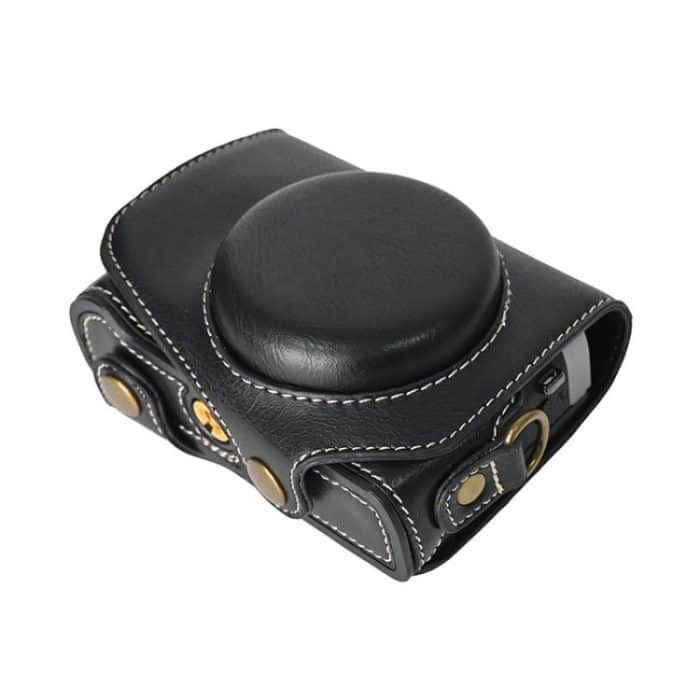 Retro Pull Up Leather Full Body Camera Case Bag with Strap, For Canon G7 X Mark III / G7X3, For Canon PowerShot SX740 HS – Bild 5