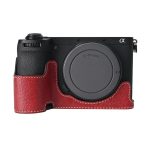 Litchi Texture PU Leather Camera Half Case Base, For Sony ILCE-6700 / A6700, For Sony ILCE-6400 / A6300 / A6200