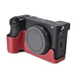 Litchi Texture PU Leather Camera Half Case Base, For Sony ILCE-6700 / A6700, For Sony ILCE-6400 / A6300 / A6200 – Bild 5
