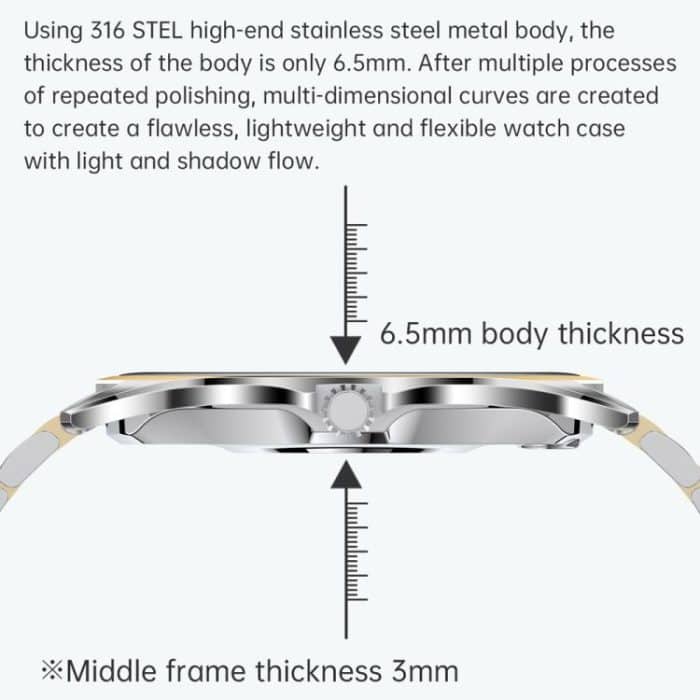 H78 1.43 inch AMOLED Screen Health & Fitness Smart Watch IP67 Waterproof Support BT Call – Bild 3