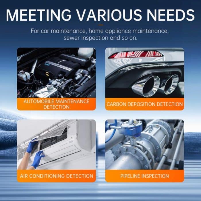 P380 8mm Lens Industrial Pipeline Endoscope with 4.3 inch HD Screen, 2m Tube, 5m Tube, 10m Tube – Bild 7