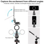 BRDRC Smartphone Teleprompter Ständer Desktop-Klemme Kaltschuh-Verlängerungshalterung, For DJI Osmo Pocket 3 – Bild 4